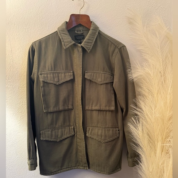 Topshop Green Utility Chore Coat - Picture 5 of 7
